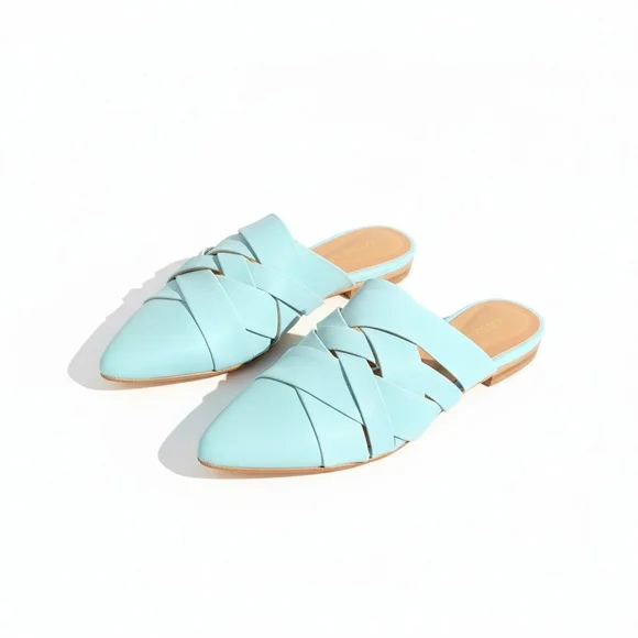 Women's Stylish Light Blue/Turquoise Overland Slip-On Mules Size 38 - Picture 3 of 6